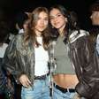 De cropped, Bruna Marquezine deixa barriga sarada à mostra em noitada com Sasha Maneghel. Veja fotos dos looks!