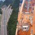 Construir túneis é muito bom, mas algumas regiões da China preferem cortar montanhas ao meio