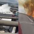 Explosão de caminhão-tanque forma paredão de fogo no México