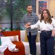 Tati Machado pede para Fafá de Belém sentar em sofá do Mais Você e leva resposta