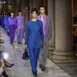 Último desfile de Armani reúne personalidades em Milão