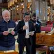 Lula reza em Basílica após falha no avião da FAB: 'Agradecer pela proteção'