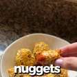 Nuggets saudáveis e caseiros