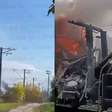 Vídeo mostra momento em que drone russo atinge estação de trem na Ucrânia