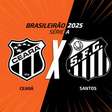 Ceará x Santos, AO VIVO, com a Voz do Esporte, às 19h
