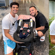 Lucas Rangel e Lucas Bley apresentam a filha Mia