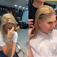 Val Marchiori se emociona ao cortar o cabelo no início de tratamento contra câncer de mama