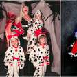 Virginia vira Cruella e filhos se fantasiam de dálmatas para curtir Halloween com Vini Jr em Madri
