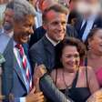 Vídeo mostra mulheres agarrando Macron em Salvador