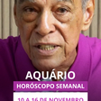 Previsão para o signo de aquário 10 a 16 de novembro