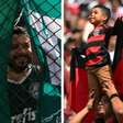 Torcedores do Fla e do Palmeiras chegam ao estádio para a final da Libertadores; veja fotos