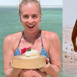 Angélica faz topless e exibe boa forma ao comemorar 52 anos em viagem com Luciano Huck aos Lençóis Maranhenses: 'Celebrando a vida'