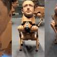 Cães robôs com cabeça de Musk, Bezos e Zuckerberg 'defecam' arte para questionar poder dos bilionários