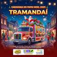 Caravana do Papai Noel leva clima de Natal às ruas de Tramandaí neste sábado