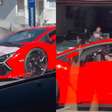Yuri Alberto exibe Lamborghini de R$ 7,8 milhões em passeio em São José dos Campos (SP)
