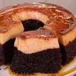 Bolo pudim de leite condensado perfeito que já sai pronto do forno para sua ceia