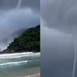 Vídeo mostra formação de tromba d'água em praia de Paraty