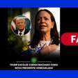Trump não nomeou María Corina Machado para presidir Venezuela, ao contrário do que diz post viral