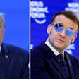 Trump ironiza óculos escuros de Macron ao falar sobre a França em discurso em Davos