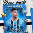 Grêmio anuncia a contratação do volante Juan Nardoni, campeão pelo Racing