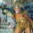 Barriga sarada, virilha cavada: o look poderoso de Iza para o ensaio técnico do Carnaval do Rio 2026. Fotos!