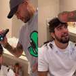 Neymar corta cabelo de Nattan para o Carnaval e Rafa Kalimann lamenta: 'Meus cachinhos'