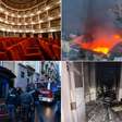 Incêndio destrói histórico teatro em Nápoles, na Itália
