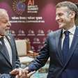 Na Índia, Macron celebra encontro com 'grande amigo' Lula e fala em união por IA segura