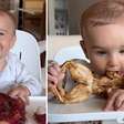 Bebê viraliza ao experimentar polvo e língua de boi durante introdução alimentar