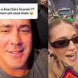 André Marques esclarece suposto beijo em Ana Clara no carnaval e reage a rumores de affair: 'Uma gata'