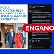 Comparação entre gastos no cartão corporativo de Lula e Bolsonaro engana ao usar dados diferentes
