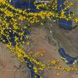 Radar mostra aviões desviando do espaço aéreo do Irã após ataques dos EUA e Israel