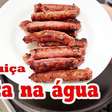 Linguiça frita na água que fica sequinha e saborosa, para acompanhamento ou petisco
