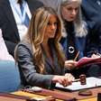Melania Trump, primeira-dama dos EUA, defende educação em discurso como presidente de Conselho da ONU