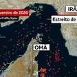 Vídeo mostra mudança no fluxo de navios no Estreito de Ormuz com conflito no Irã