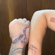 Bruna Griphao e namorado fazem tatuagem de casal; veja como ficou