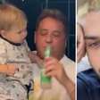 Leonardo coloca cerveja na boca do neto de 1 ano e Zé Felipe defende: 'Para de inventar'