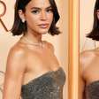 O power bob Bruna Marquezine no Oscar 2026 com mood da década de 90 e acabamento polido: quanto custa copiar em casa o cabelo da atriz? Um raio-x dos produtos de luxo usados