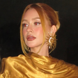 Marina Ruy Barbosa brilha com look dourado de R$ 1,8 mil e brinco de sol