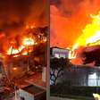 Incêndio de grandes proporções atinge fábrica no Brás