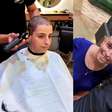 Jovem de 29 anos que enfrenta câncer raspa cabelo e é surpreendida por cabeleireiro: 'Foi acolhedor'