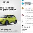 BBB 26: BYD provoca Geely após Samira ganhar liderança e carro elétrico