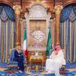 Meloni e príncipe saudita defendem reabertura de Estreito de Ormuz