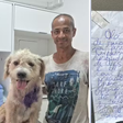 Homem em situação de rua envia carta emocionante pedindo ajuda para cão doente: 'Eu imploro'