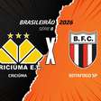Criciúma x Botafogo-SP, AO VIVO, com a Voz do Esporte, às 19h