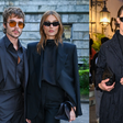 Casais estilosos! Sasha Meneghel e João Lucas investem em alfaiataria elegante, e Isadora Cruz aposta em look dark e texturizado com o namorado no Rio Fashion Week