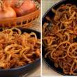 Cebola crispy, um acompanhamento sequinho e crocante feito com poucos ingredientes