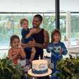 Em família! Zé Felipe comemora 28 anos ao lado dos filhos e detalhe chama a atenção