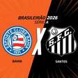 Bahia x Santos, AO VIVO, com a Voz do Esporte, às 17h