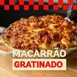 Macarrão gratinado à bolonhesa com muito queijo, para você servir naquela refeição especial